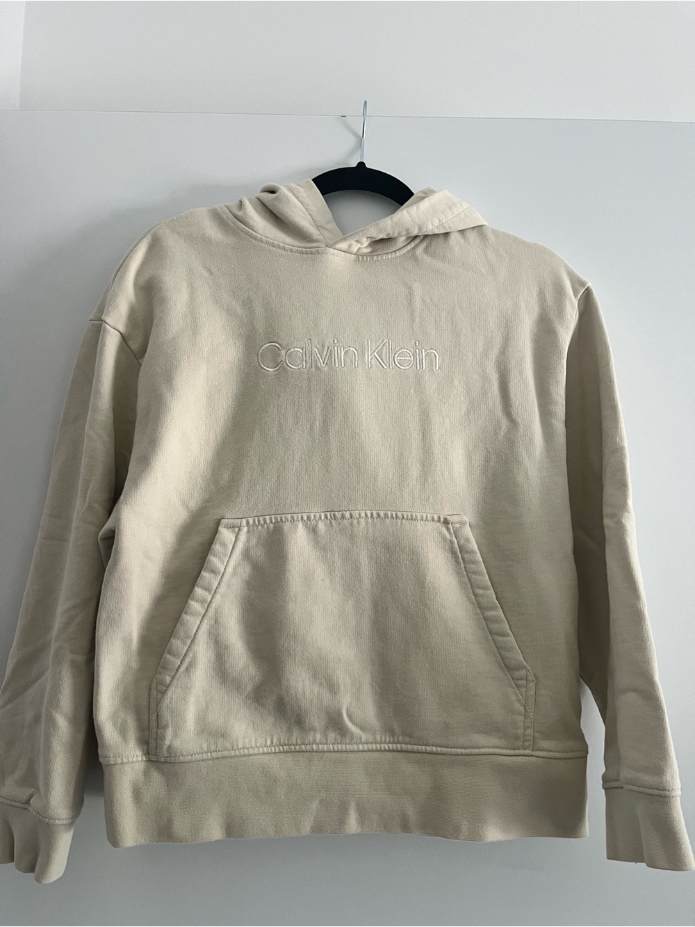Calvin Klein Women’s Light Cream Pullover Hoodie